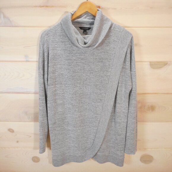 Banana Republic Women's M Gray Heather Turtleneck Sweater Long Sleeve Pullover - Picture 1 of 7
